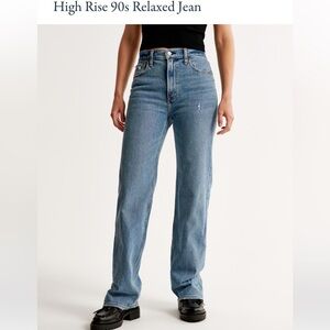 A&F High Rise 90s Relaxed Jean 32/14